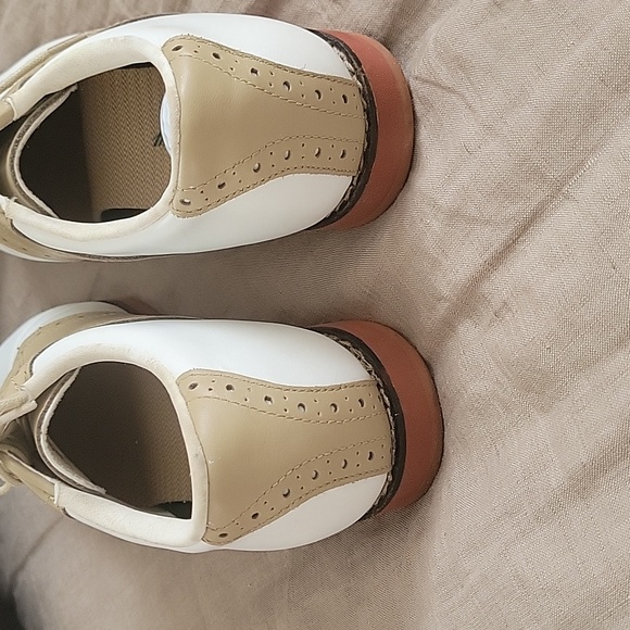 Lady Fairway White/tan Leather Women's Golf Shoes.  8 M Lace up - Picture 10 of 10